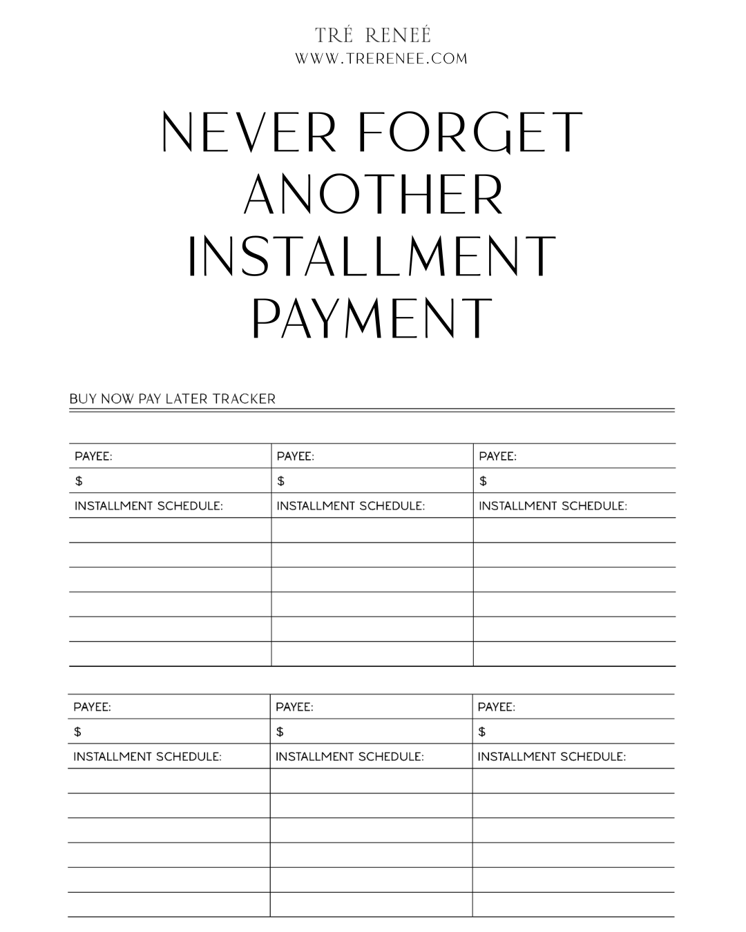 BLOSSOM | 12 MONTH BUDGET PLANNER