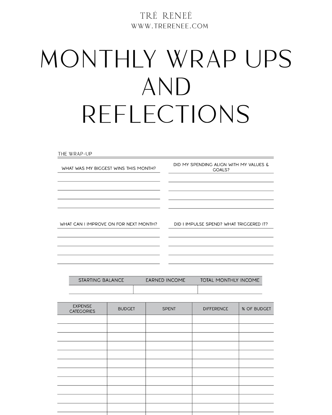 BLOSSOM | 12 MONTH BUDGET PLANNER